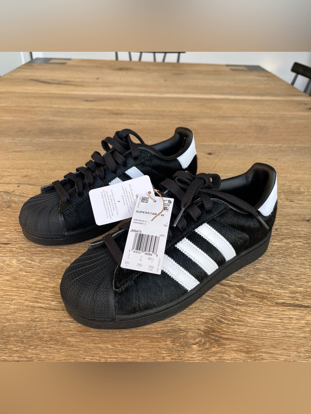 Size 8.5 W COW FUR adidas Superstar II Sneakers Casual Shoes JH9475
